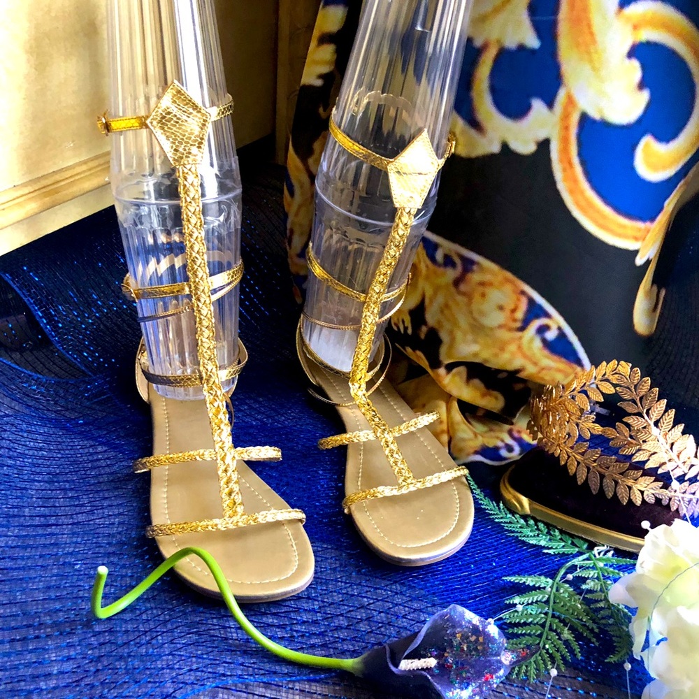 Gold Gladiator Sandals by Ellie